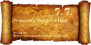 Trencsánszki Tibor névjegykártya