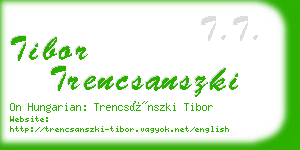 tibor trencsanszki business card